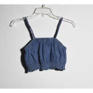 American Eagle Denim Elastic Strap Crop Top Size XS